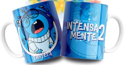 Taza Cerámica Blanca Intensamente - Tristeza 350 Ml