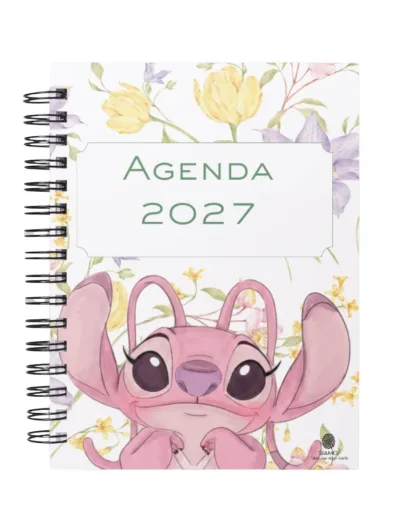 Agenda 2027 Stitch Angel Rosada Anillada