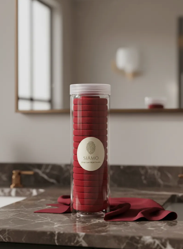 Ligas Para Cabello Elásticas X20 Con Frasco Siamo