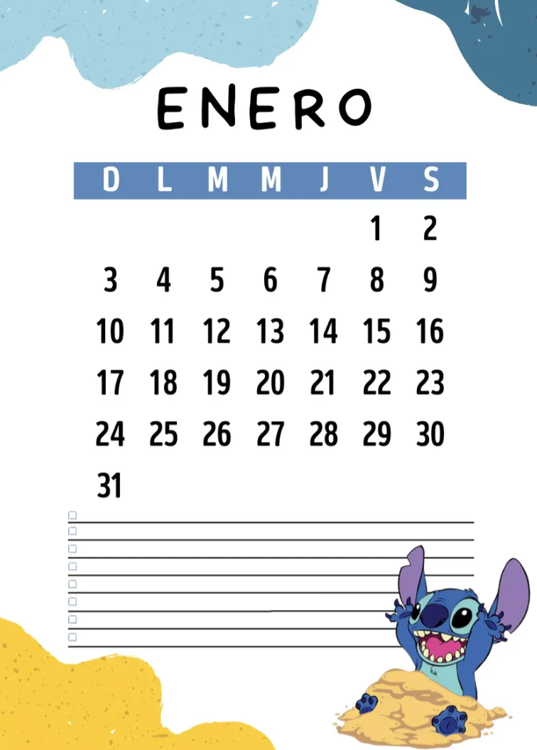 Agenda Stitch Personalizada 2027