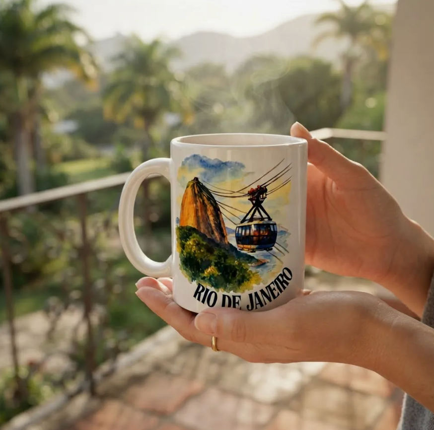 Taza personalizada Diseño De Rio De Janeiro Brasil