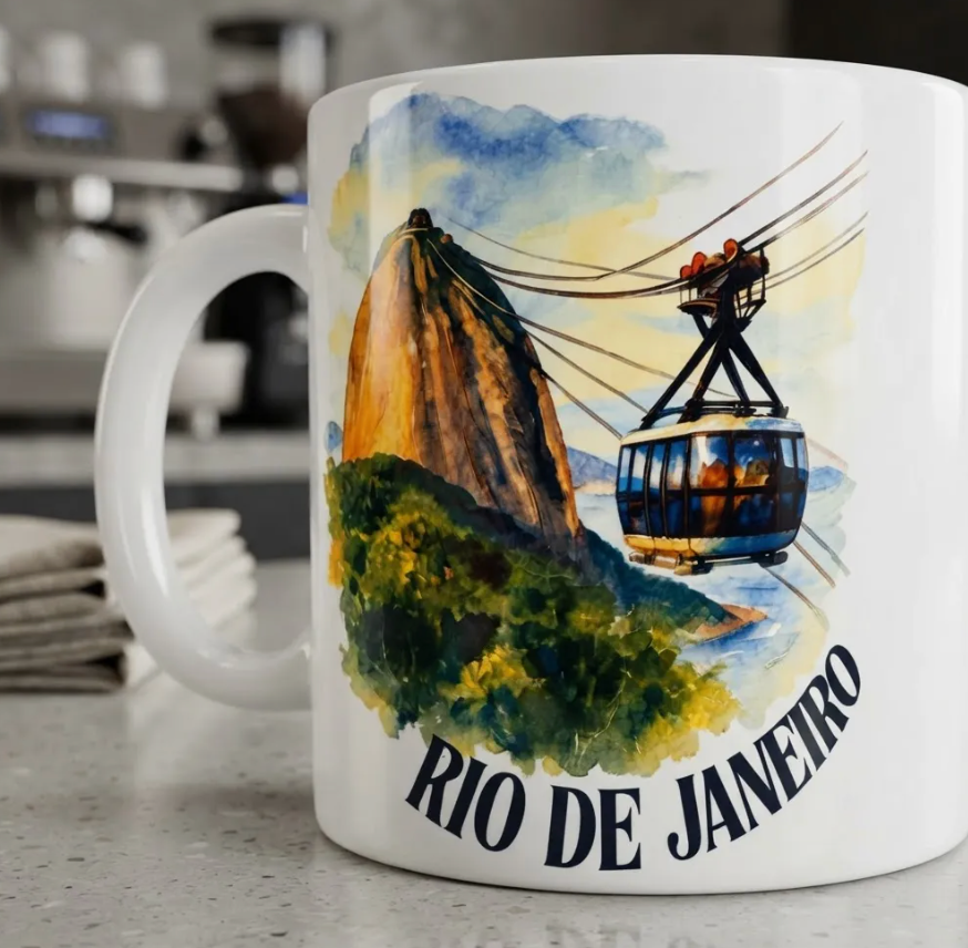 Taza personalizada Diseño De Rio De Janeiro Brasil